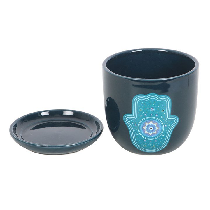 Hand of Hamsa Ceramic Plant Pot | Inspired Creative Gifts | UK Supplier