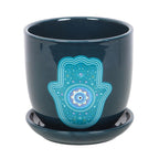 Hand of Hamsa Ceramic Plant Pot | Inspired Creative Gifts | UK Supplier