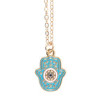 Hand of Hamsa Necklace on Greeting Card | Inspired Creative Gifts | UK Supplier