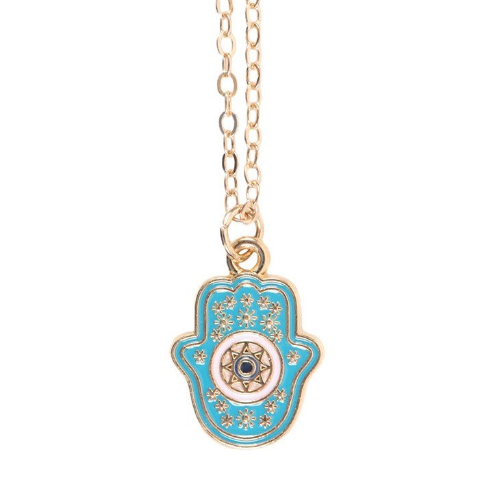 Hand of Hamsa Necklace on Greeting Card | Inspired Creative Gifts | UK Supplier