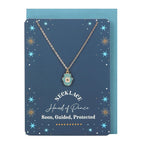 Hand of Hamsa Necklace on Greeting Card | Inspired Creative Gifts | UK Supplier