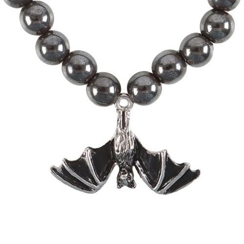 Hanging Bat Hematite Charm Bracelet | Inspired Creative Gifts | UK Supplier