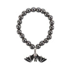 Hanging Bat Hematite Charm Bracelet | Inspired Creative Gifts | UK Supplier