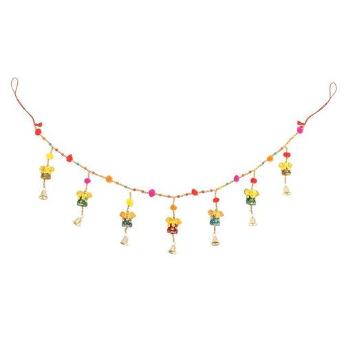 Hanging Ganesh Garland with Beads and Bells | Inspired Creative Gifts | UK Supplier