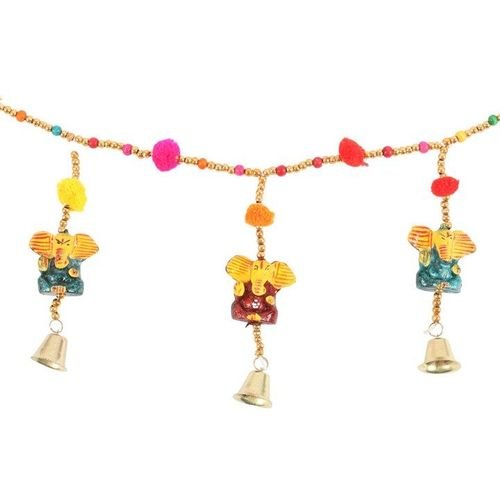 Hanging Ganesh Garland with Beads and Bells | Inspired Creative Gifts | UK Supplier