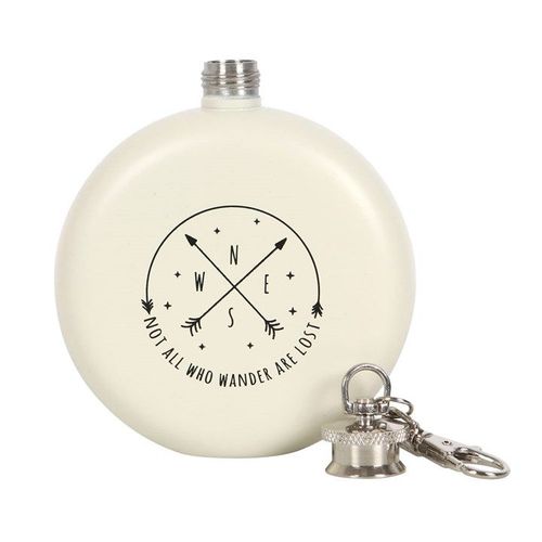 Happy Camper Hip Flask with Keyring | Inspired Creative Gifts | UK Supplier