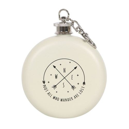 Happy Camper Hip Flask with Keyring | Inspired Creative Gifts | UK Supplier