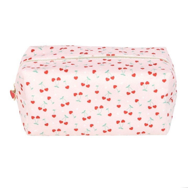 Heart Cherry Print Makeup Bag | Inspired Creative Gifts | UK Supplier