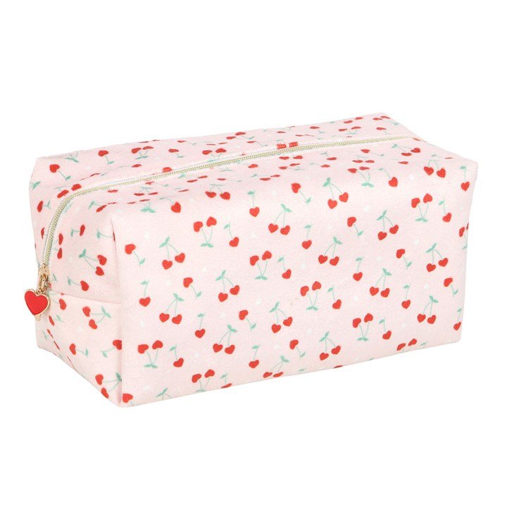 Heart Cherry Print Makeup Bag | Inspired Creative Gifts | UK Supplier