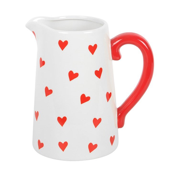 Heart Print Ceramic Flower Jug | Inspired Creative Gifts | UK Supplier