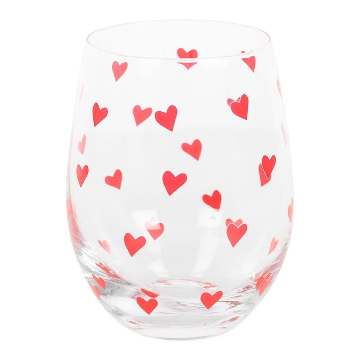 Heart Print Stemless Glass | Inspired Creative Gifts | UK Supplier