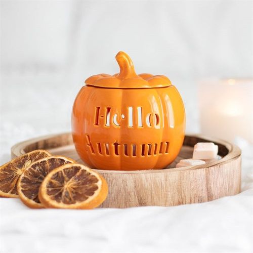 Hello Autumn Pumpkin Oil Burner | Inspired Creative Gifts | UK Supplier