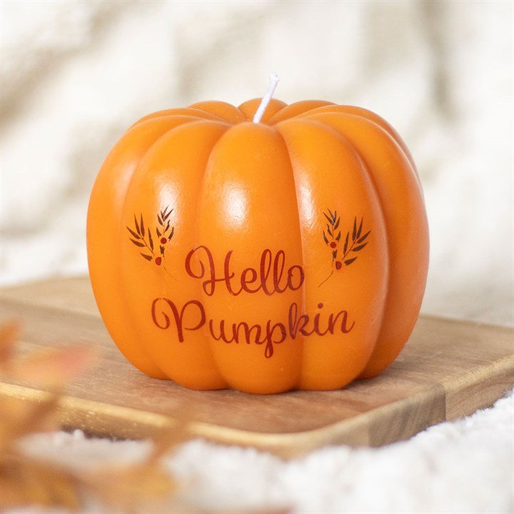 Hello Pumpkin Shaped Candle | Inspired Creative Gifts | UK Supplier