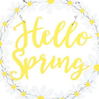 Hello Spring Hanging Daisy Wreath Decoration | Inspired Creative Gifts | UK Supplier