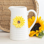 Hello Sunshine Ceramic Flower Jug with 3D Sunflower | Inspired Creative Gifts | UK Supplier