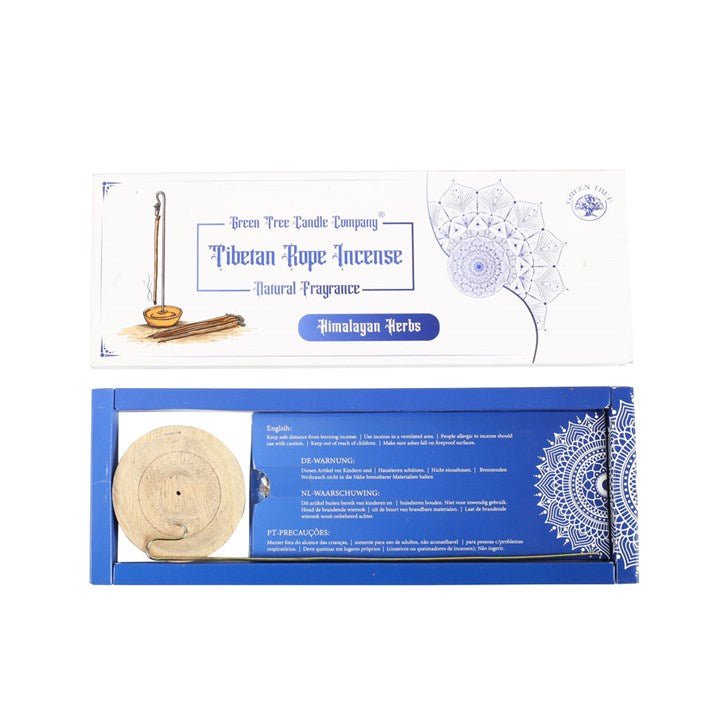 Himalayan Herbs Tibetan Rope Incense with Holder | Inspired Creative Gifts | UK Supplier