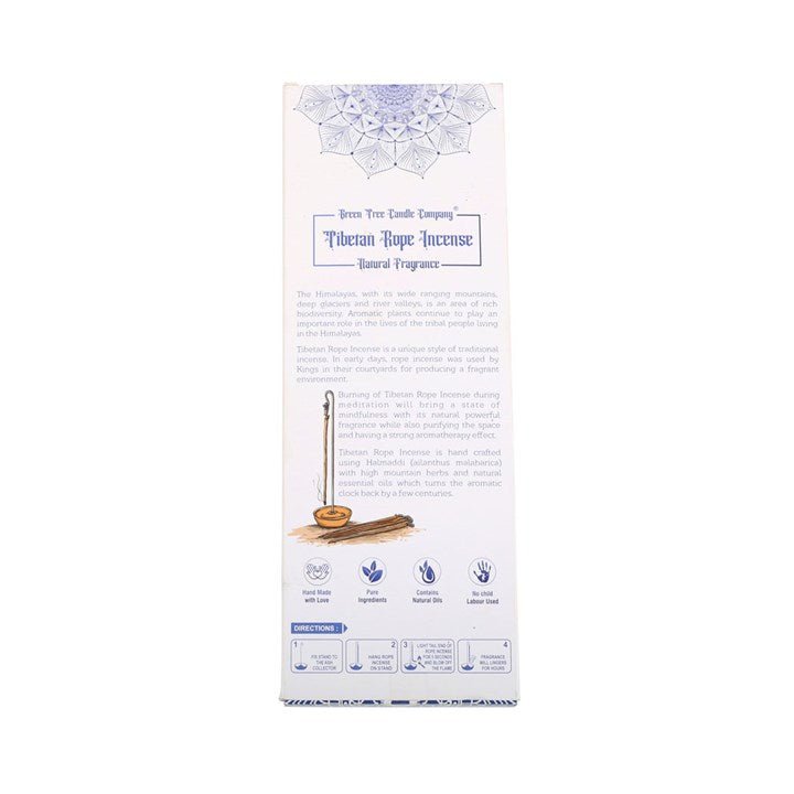 Himalayan Herbs Tibetan Rope Incense with Holder | Inspired Creative Gifts | UK Supplier