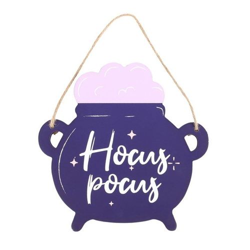 Hocus Pocus Cauldron Shaped Hanging Sign | Inspired Creative Gifts | UK Supplier