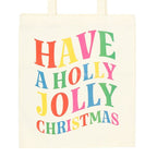 Holly Jolly Christmas Polyester Tote Bag | Inspired Creative Gifts | UK Supplier