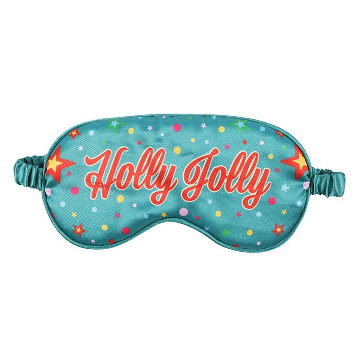 Holly Jolly Satin Sleep Mask | Inspired Creative Gifts | UK Supplier