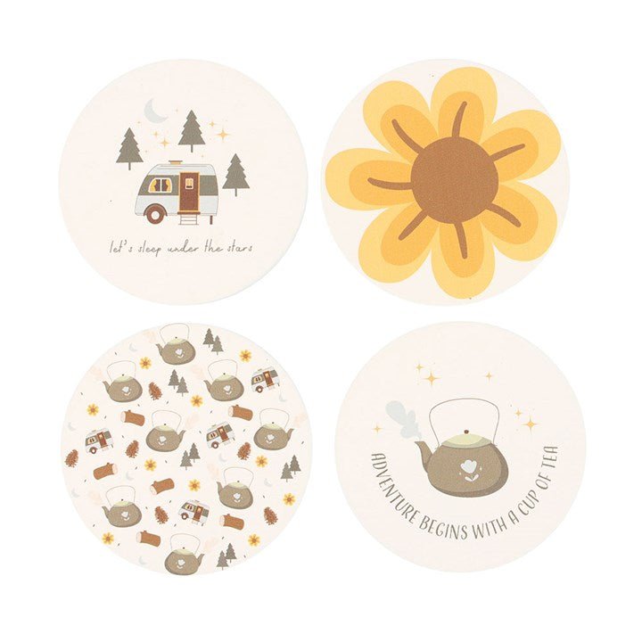 Home on the Road Camping Coaster Set | Inspired Creative Gifts | UK Supplier