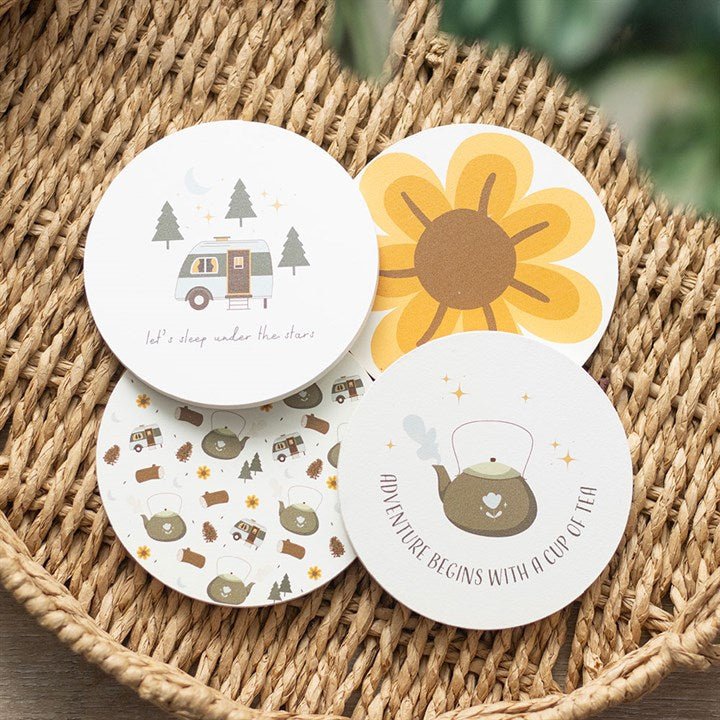 Home on the Road Camping Coaster Set | Inspired Creative Gifts | UK Supplier