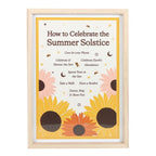 How to Celebrate the Summer Solstice Framed Wall Art Print | Inspired Creative Gifts | UK Supplier