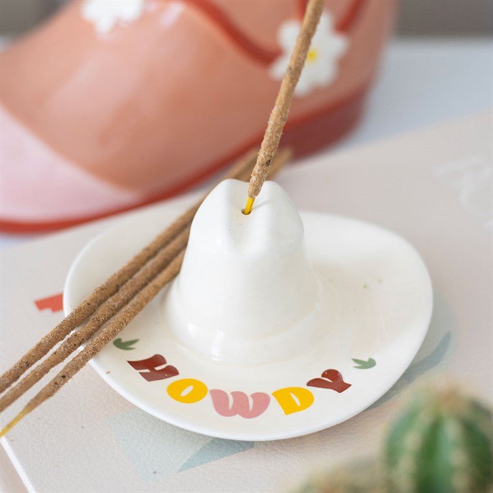 Howdy Cowboy Hat Incense Stick Holder | Inspired Creative Gifts | UK Supplier