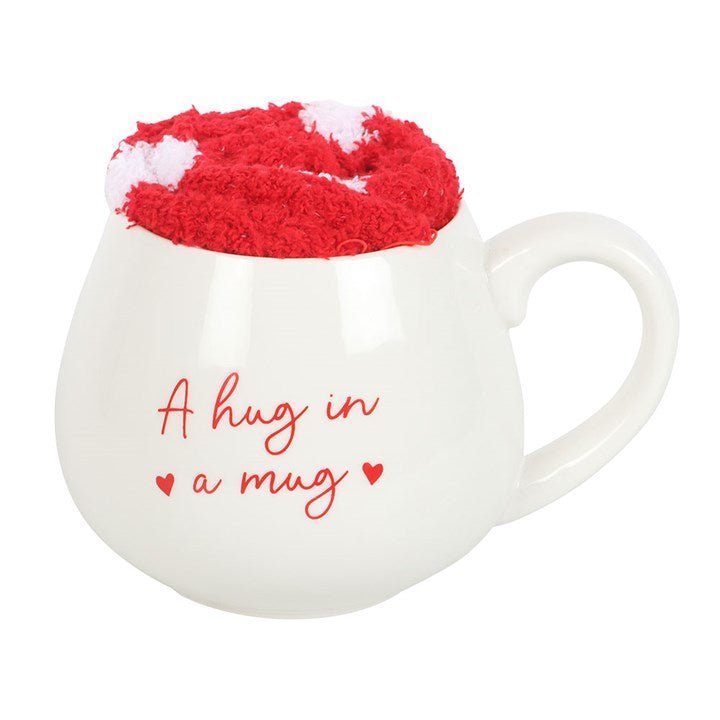 Hug in a Mug Heart Mug and Socks Set | Inspired Creative Gifts | UK Supplier