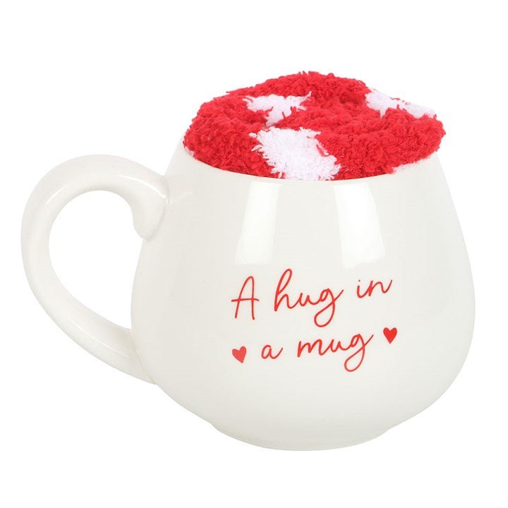 Hug in a Mug Heart Mug and Socks Set | Inspired Creative Gifts | UK Supplier