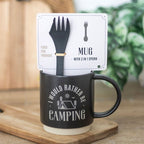 I Would Rather Be Camping Mug with 3 - in - 1 Spork | Inspired Creative Gifts | UK Supplier