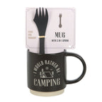 I Would Rather Be Camping Mug with 3 - in - 1 Spork | Inspired Creative Gifts | UK Supplier
