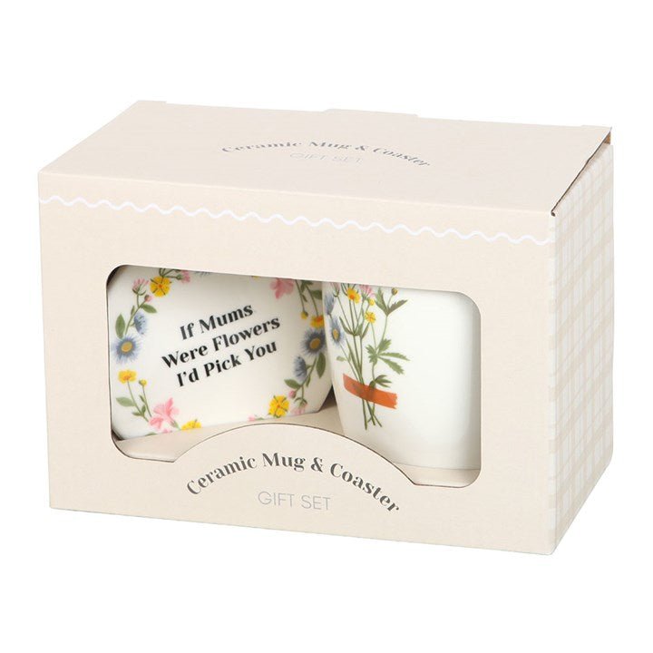 If Mums Were Flowers Floral Mug & Coaster Set | Inspired Creative Gifts | UK Supplier