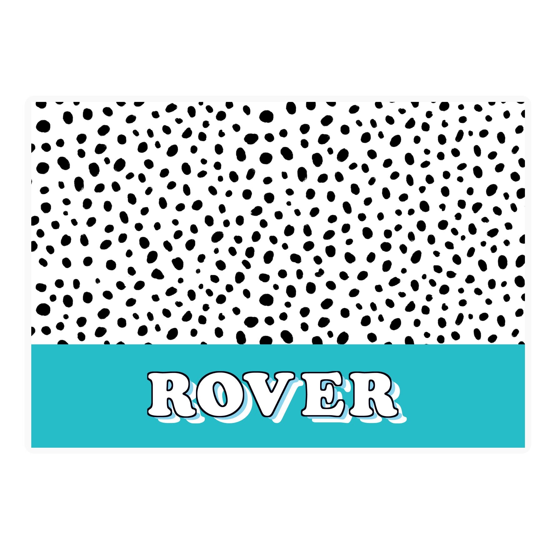 Personalised Blue or Pink Spots Dog Pet Bowl Mat