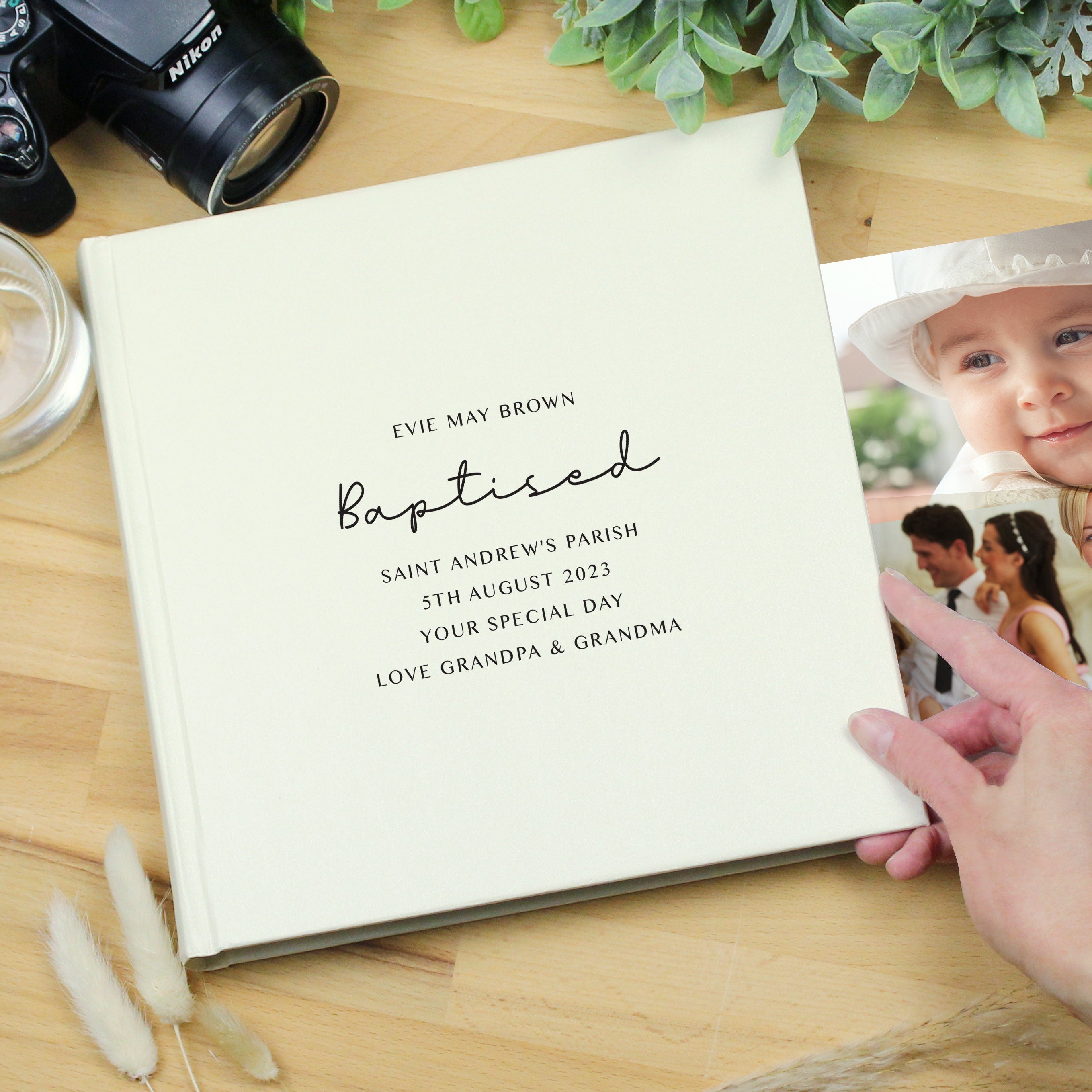 Personalised Square Wedding Photo Album | Anniversary & Couples Gift