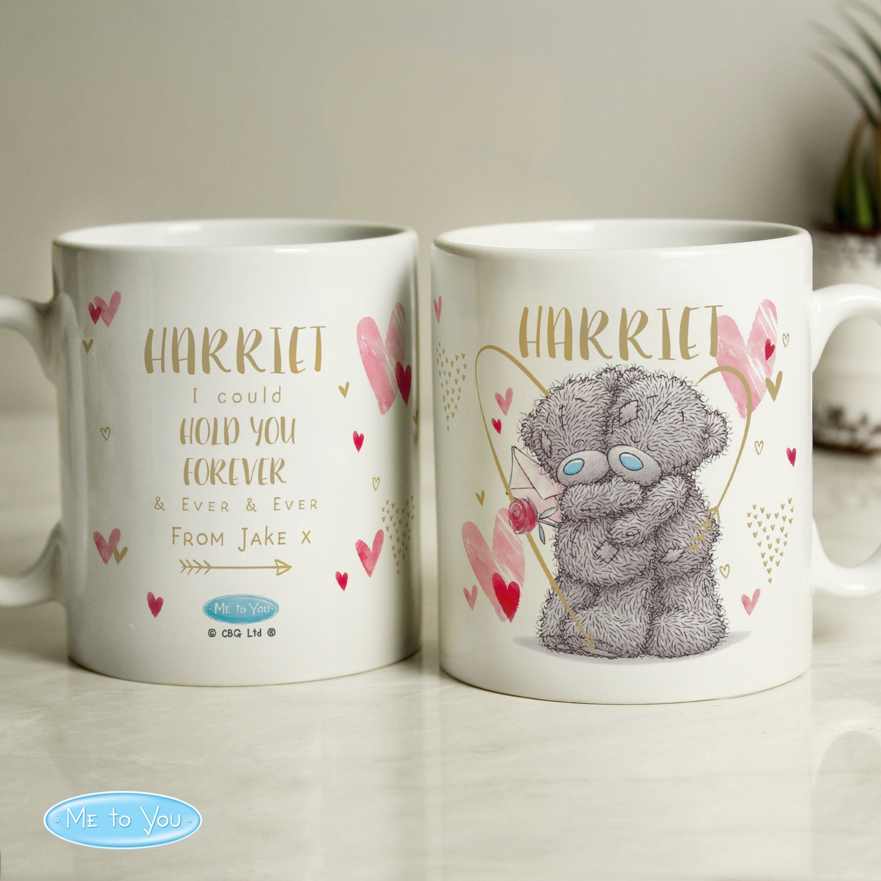 Personalised Me To You Hold You Forever Mug for Valentines, Anniversaries or Weddings