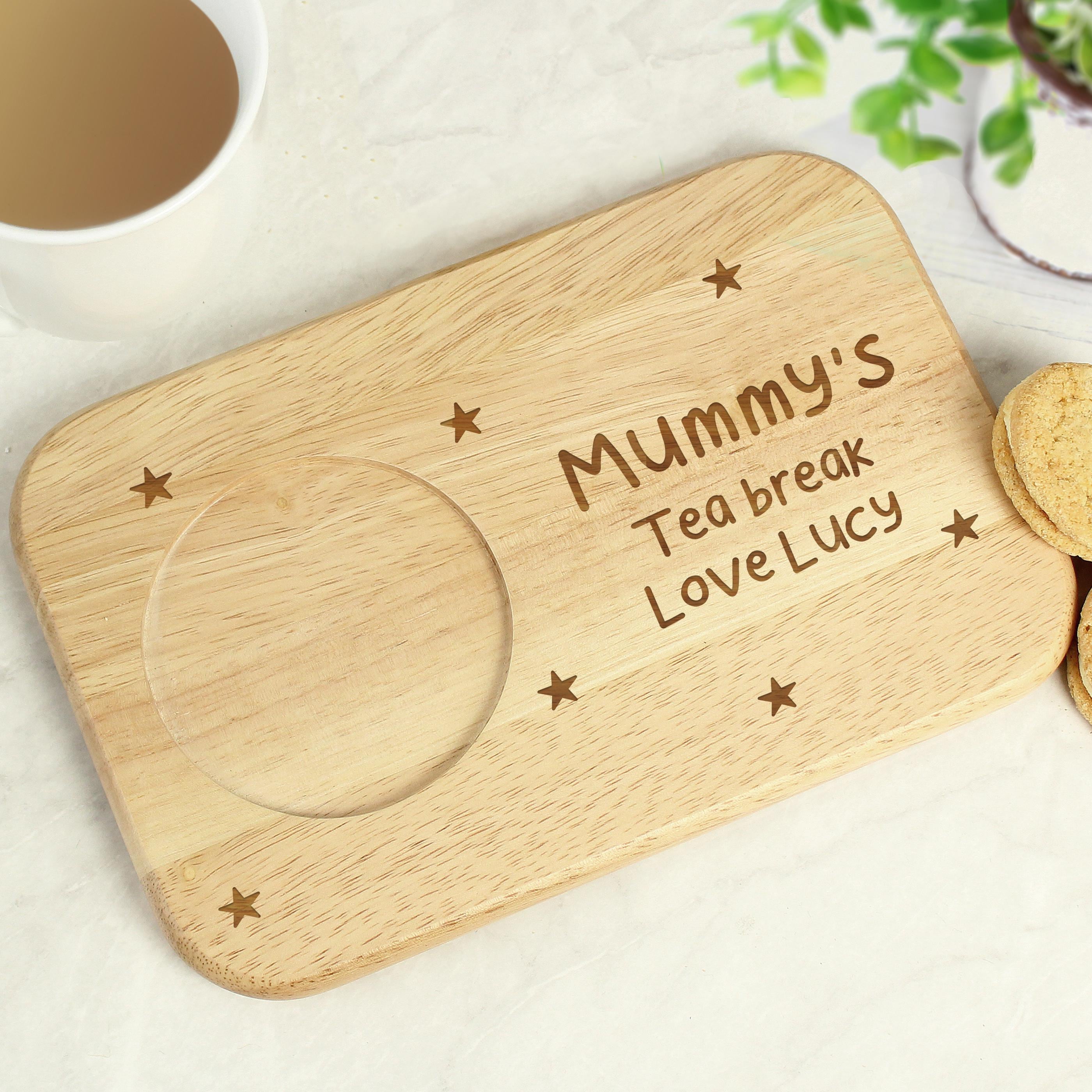 Personalised Stars Coaster Tray | Tea & Biscuit Holder | Great Gift for Birthdays & Christmas