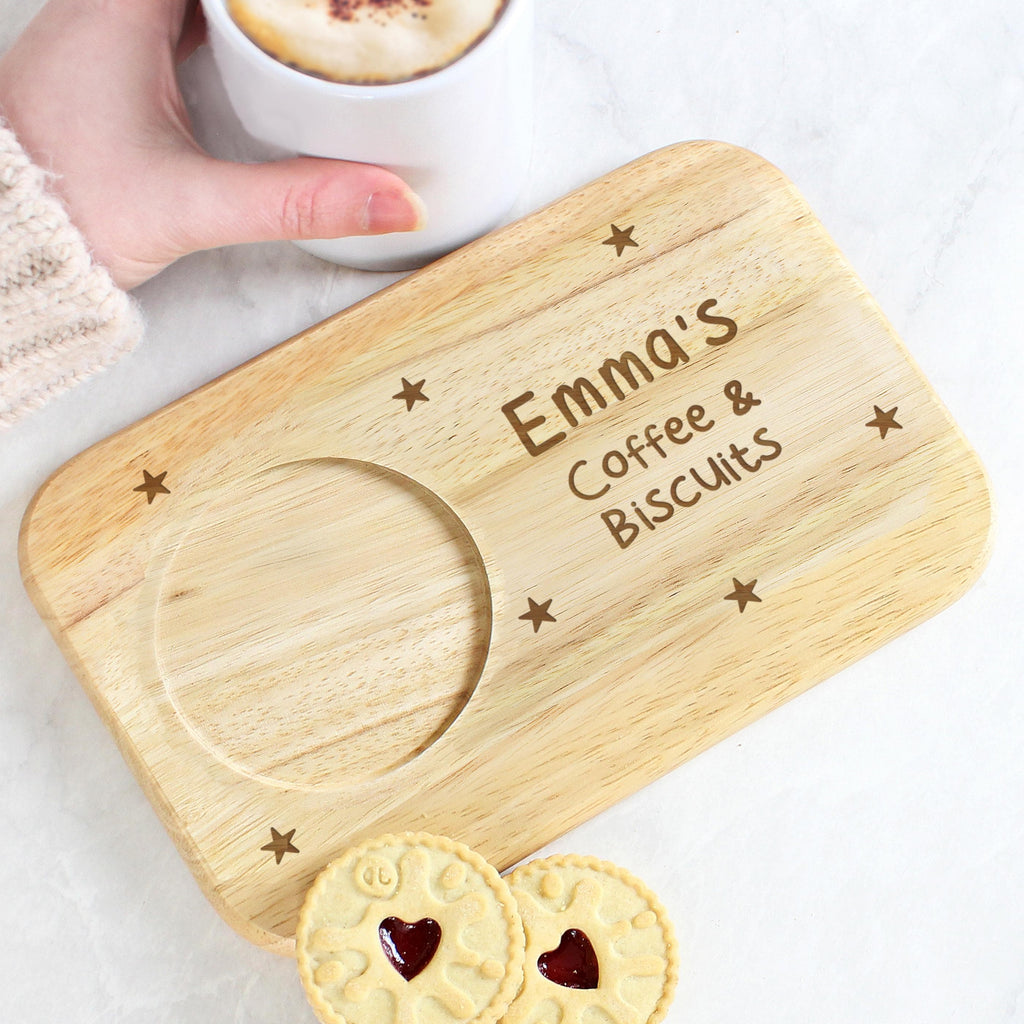 Personalised Stars Coaster Tray | Tea & Biscuit Holder | Great Gift for Birthdays & Christmas