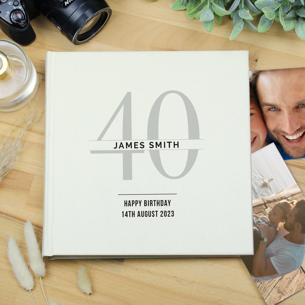 Personalised Birthday Square Photo Album | Big Age 16th, 18th, 21st, 30th, 40th, 50th, 60th, 70th Birthday