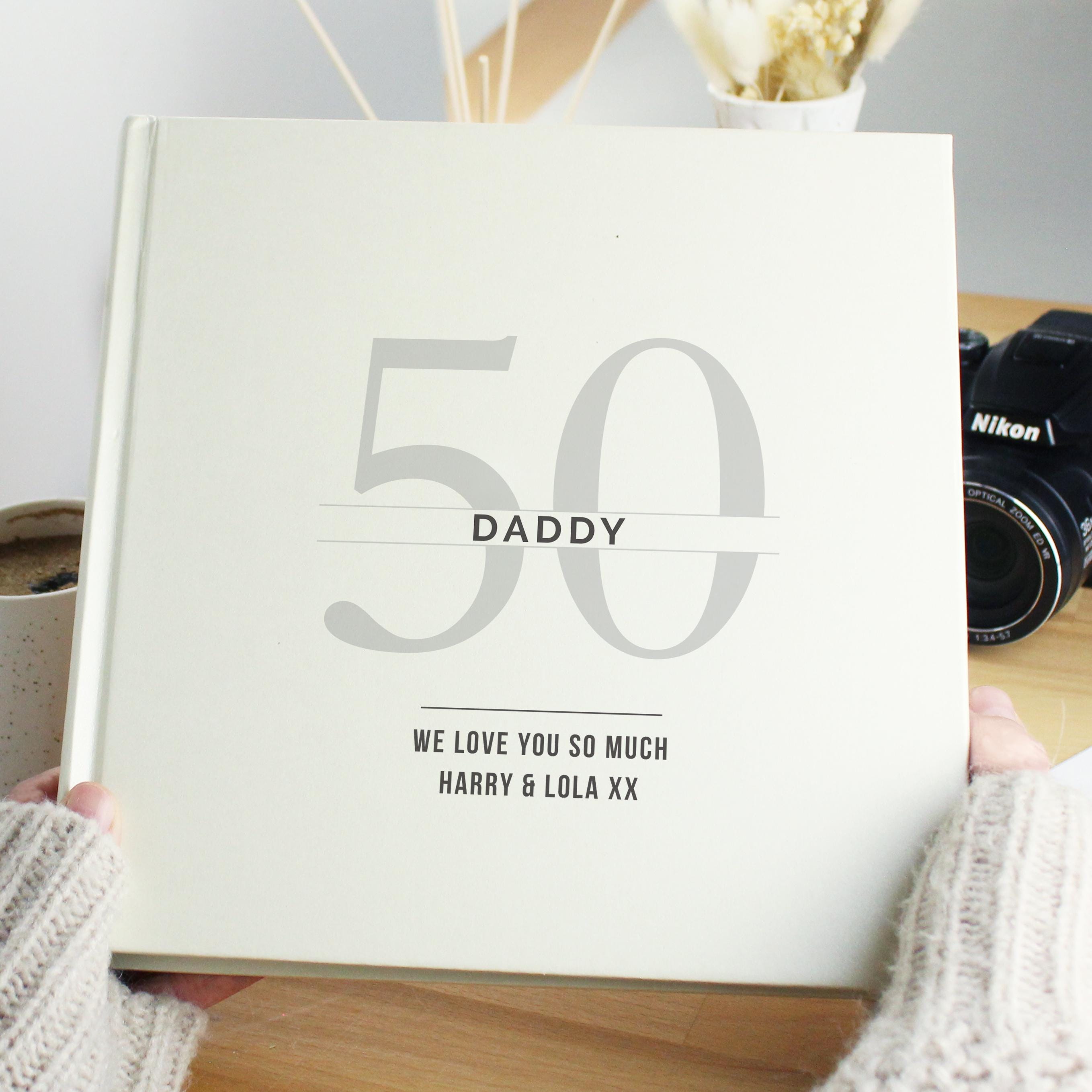 Personalised Birthday Square Photo Album | Big Age 16th, 18th, 21st, 30th, 40th, 50th, 60th, 70th Birthday
