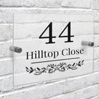 Personalised Botanical Acrylic House Sign | Great for New House Number