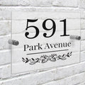 Personalised Botanical Acrylic House Sign | Great for New House Number
