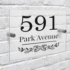 Personalised Botanical Acrylic House Sign | Great for New House Number