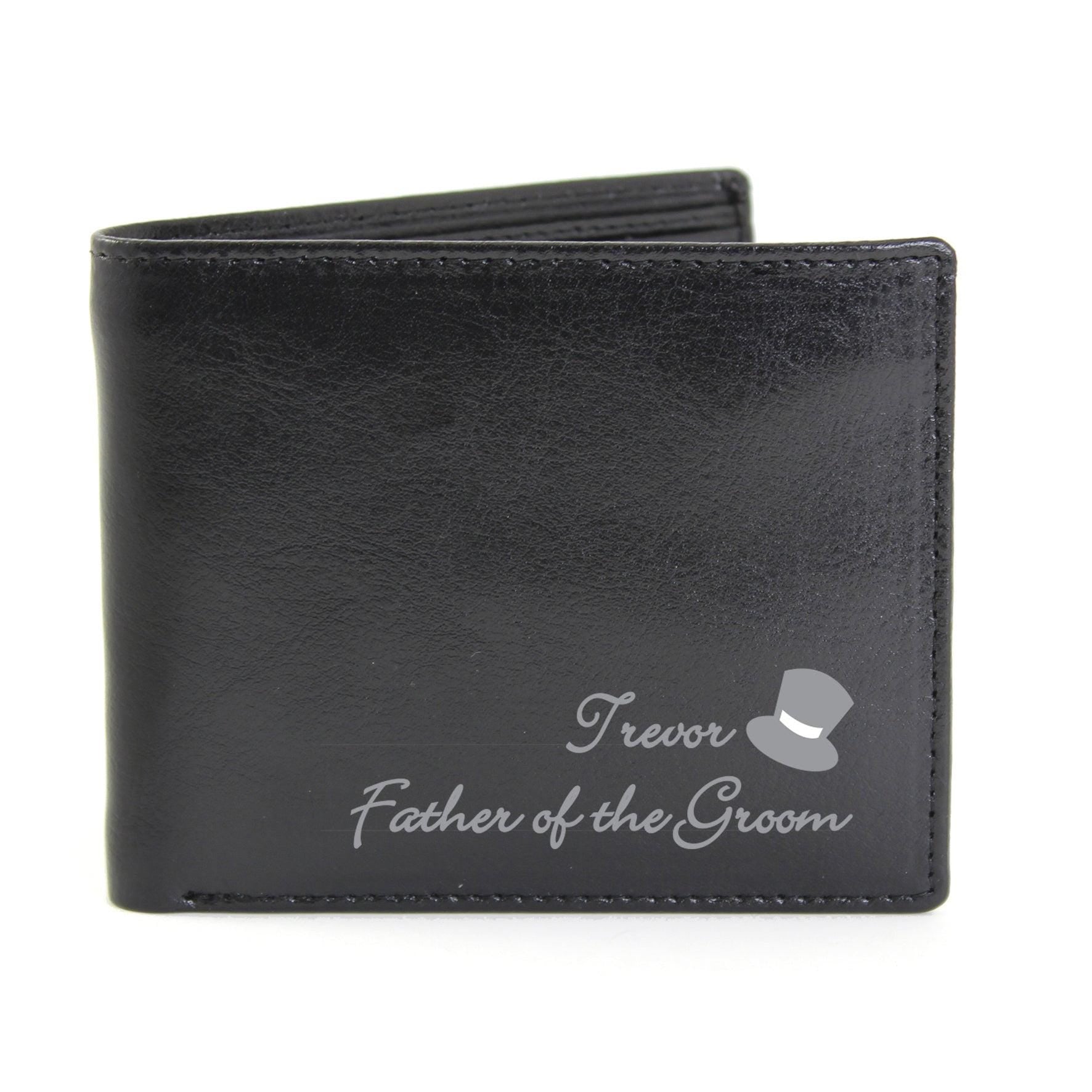 Personalised Top Hat Leather Wallet - Inspired Creative Gifts