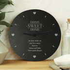 Personalised Home Sweet Home Slate Clock - Inspired Creative Gifts