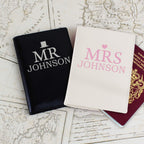 Personalised Mr & Mrs Passport Holder Set - Inspired Creative Gifts