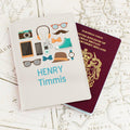 Personalised Male Essentials Cream Passport Holder - Inspired Creative Gifts