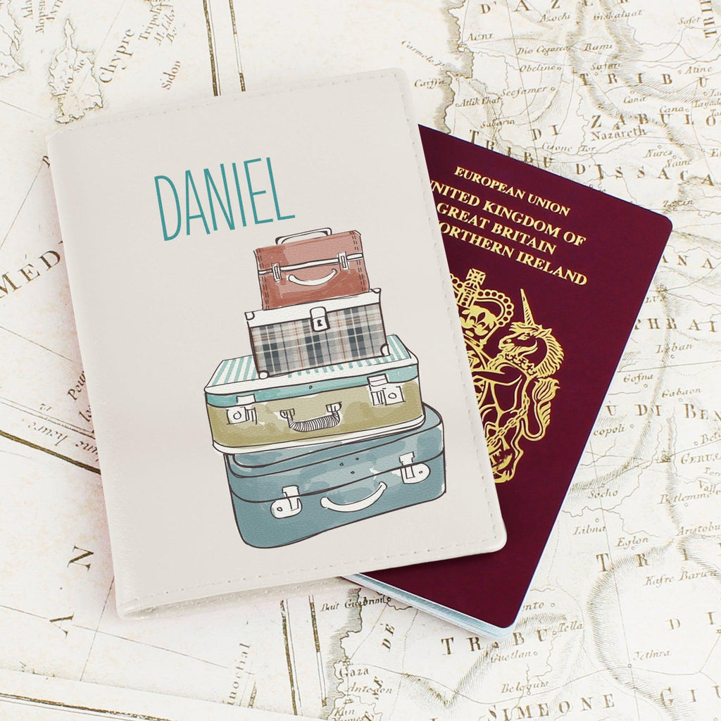 Personalised Male Essentials Cream Passport Holder - Inspired Creative Gifts