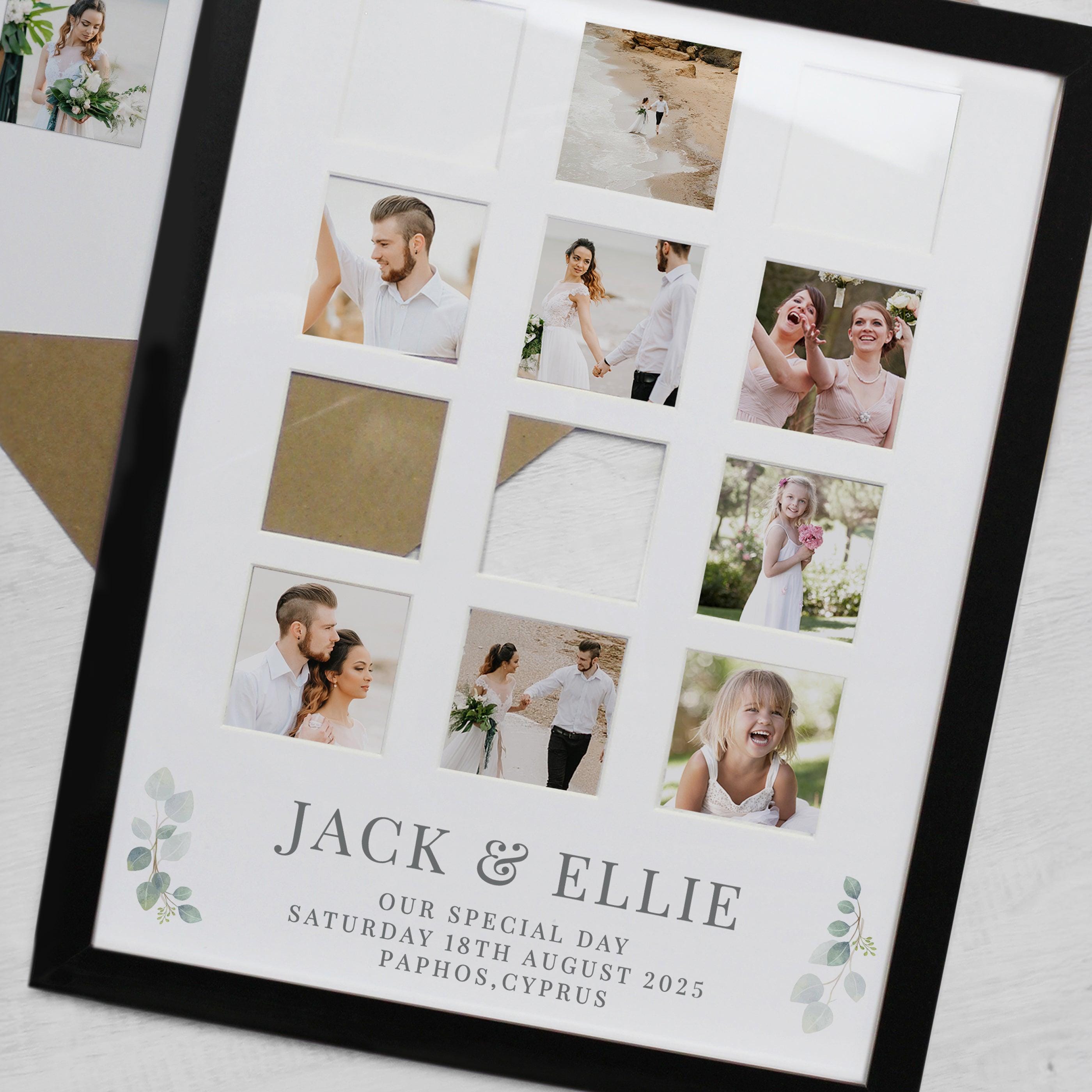 Personalised Wedding Black Multi Photo Frame - Inspired Creative Gifts