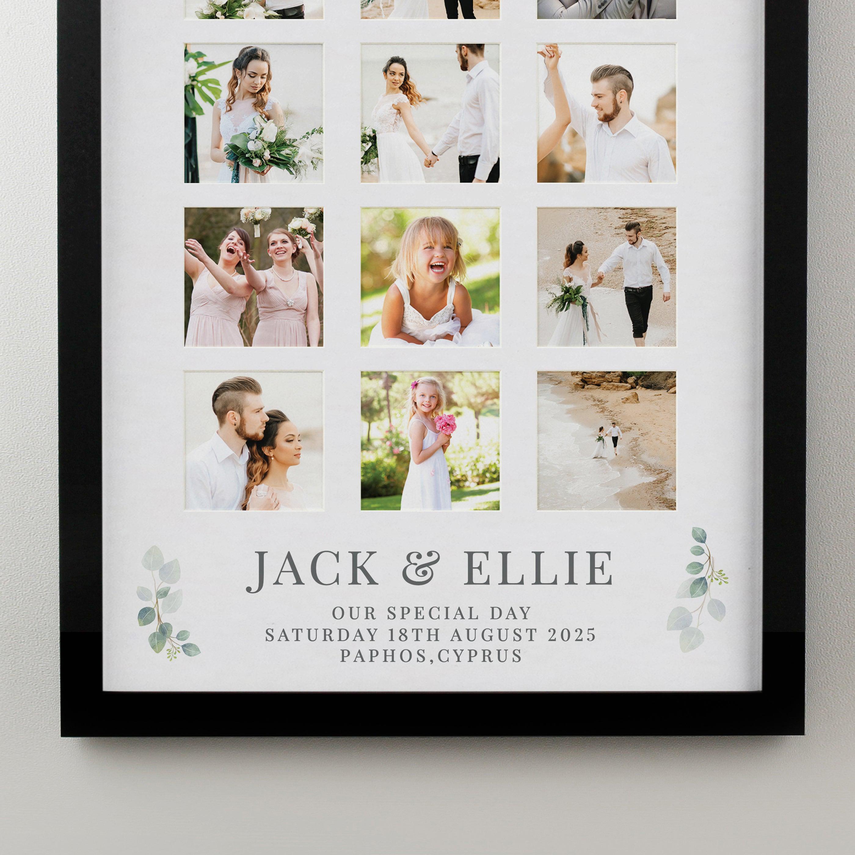 Personalised Wedding Black Multi Photo Frame - Inspired Creative Gifts